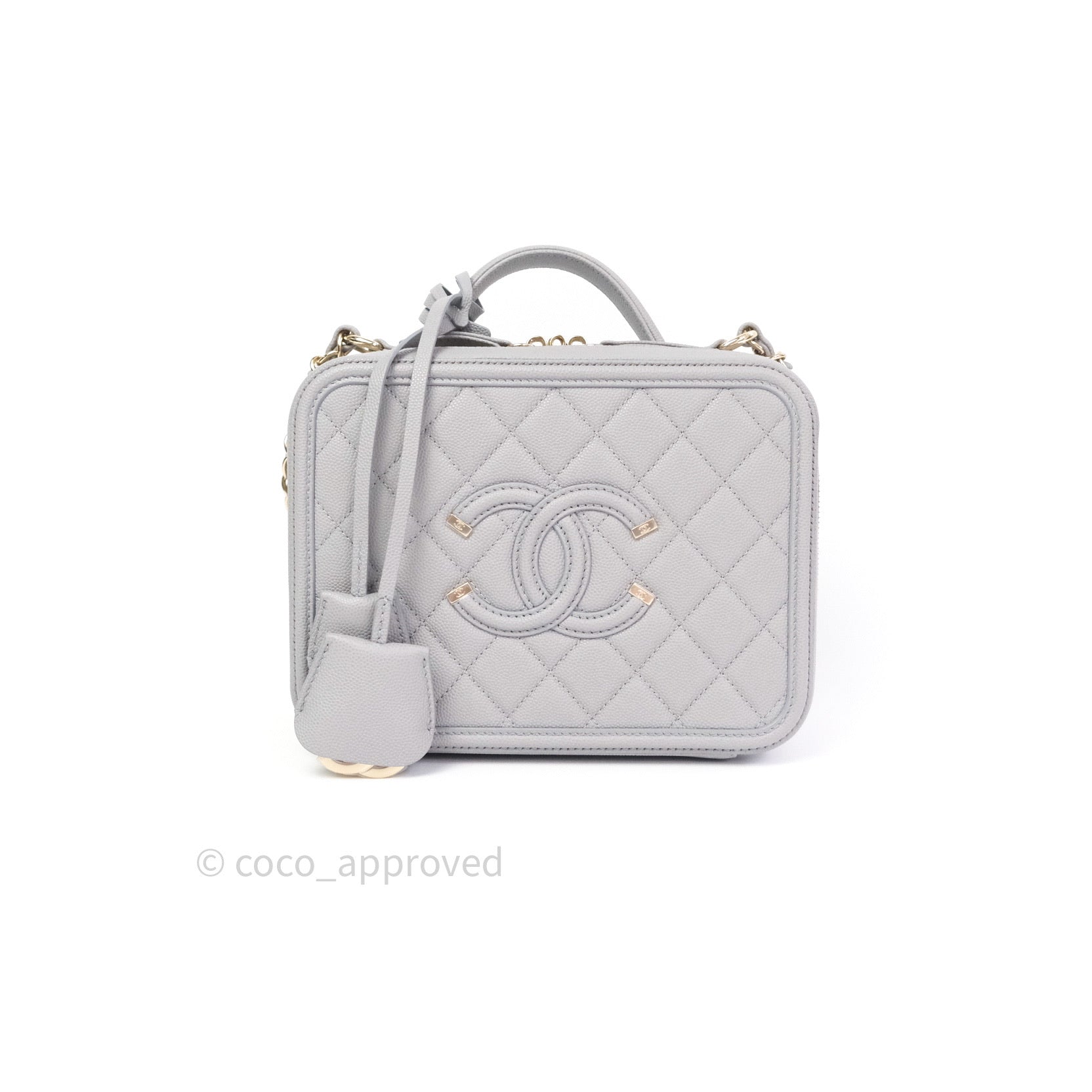 chanel vanity case grey