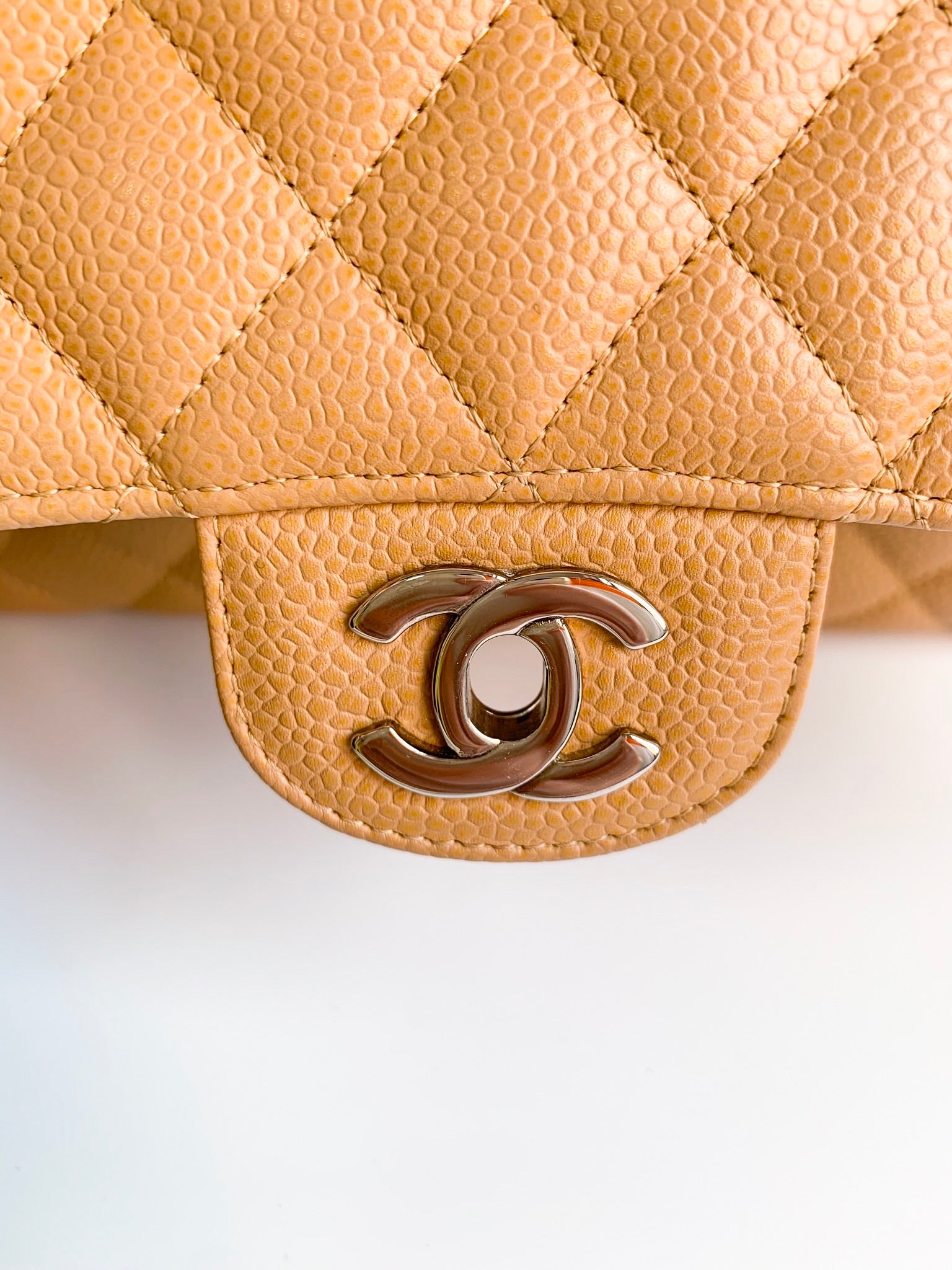 Chanel vintage classic medium double flap dark beige caramel caviar 24k  ghw Womens Fashion Bags  Wallets Crossbody Bags on Carousell