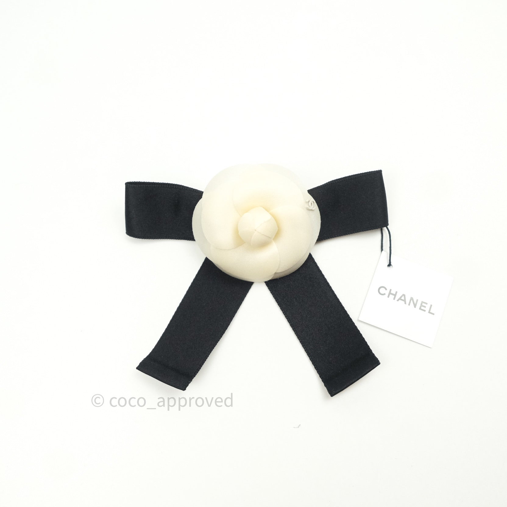 Chanel Blue Satin Bow Hair Clip  The Curatorial Dept