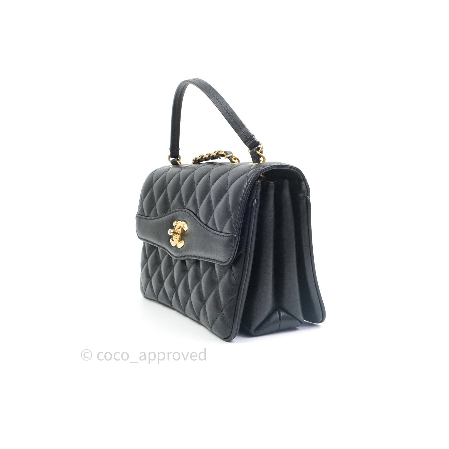 Chanel Coco Vintage Flap Bag Black Lambskin Gold Hardware 18C – Coco  Approved Studio