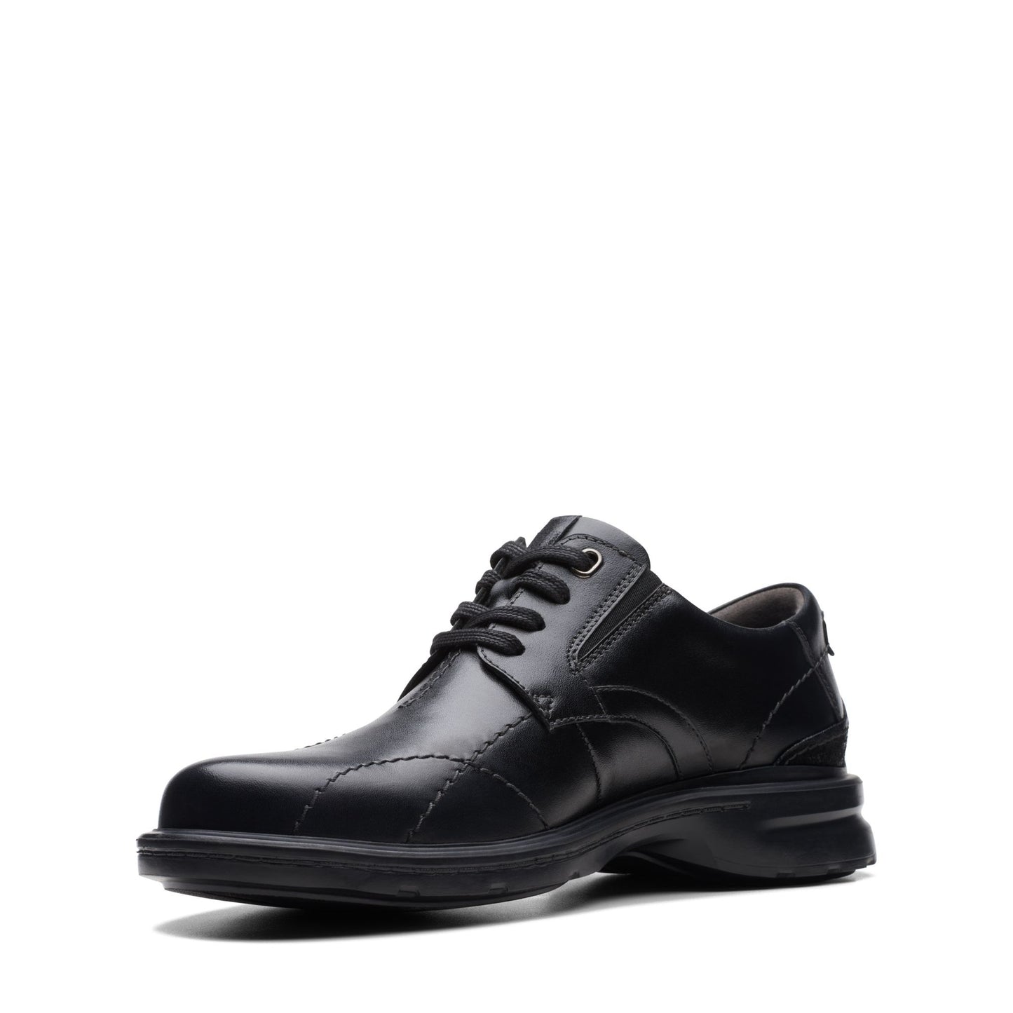 Clarks Men's Gessler Lace - Black Leather#N# – Alamo Shoes