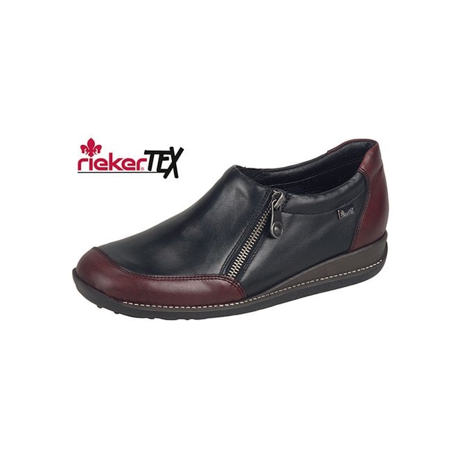udløb Pointer professionel Rieker Women's Daphne 94 Water Resistant - Burgundy/Black – Alamo Shoes