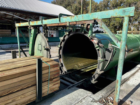 Kiln drying and CCA Treatment of Lumber stack at MTO Retreat