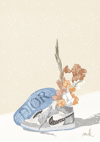 Footwear & florals artwork by @morningklatch