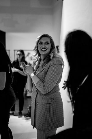 Creative Director of House of Campbell, Abby Potter, backstage at New York Fashion Week.