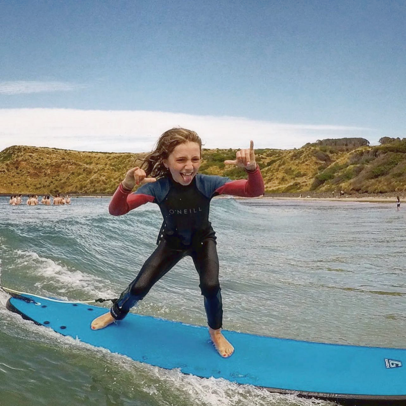 Melbourne Surfboard Shop - Kid riding a wave on a G-Board in URBNSURF / Urban Surf / Wave Pool / Torquay, Victoria Australia