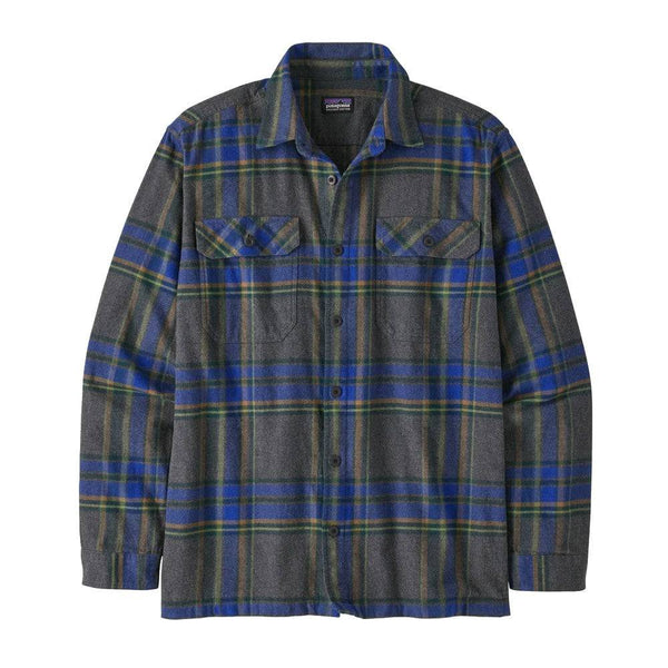 Patagonia Men's Long Sleeve Fjord Flannel Shirt Forage: Plume Grey