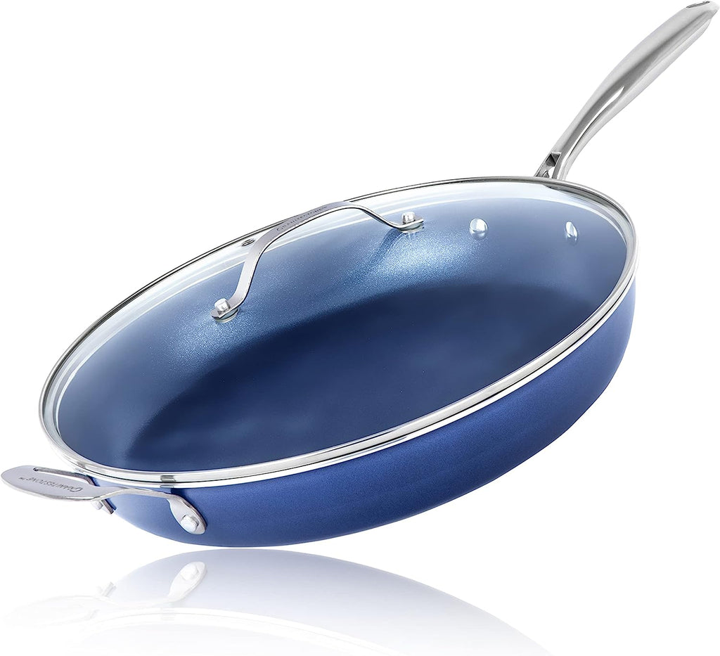 Brooklyn Steel Co. Mini Round Fry Pan & Slotted Turner 2-pc. Set Blue