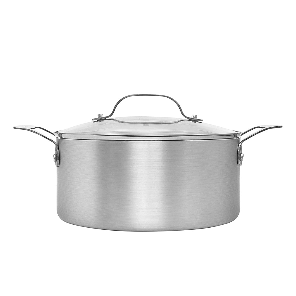 Goodful 7qt Cast Aluminum, Ceramic Stock Pot with Lid, Side