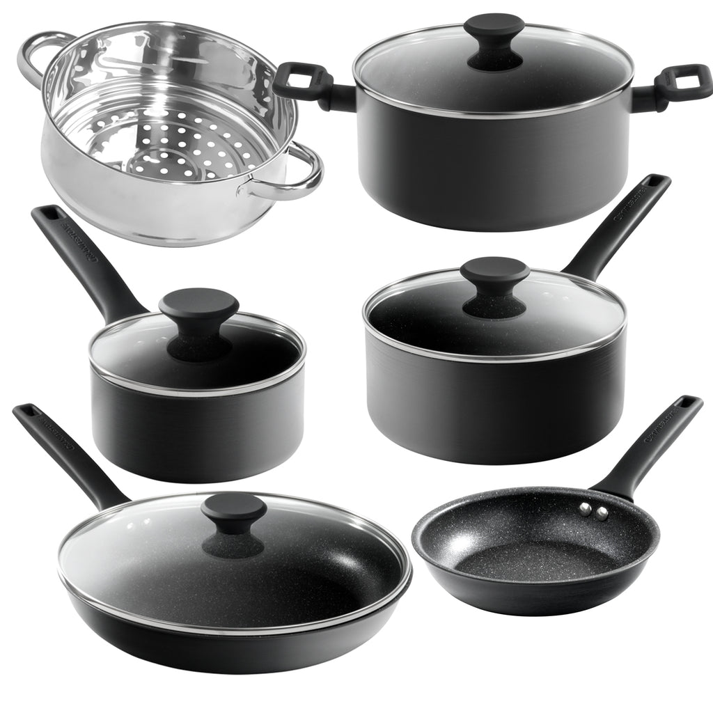 Cyrret Stone Frying Pans Set 8&10 inch, Pots and Pans Set with 100% APEO&PFOA-Free, Stone Non Stick Coating, Granite Skillet Pans Set for Cooking
