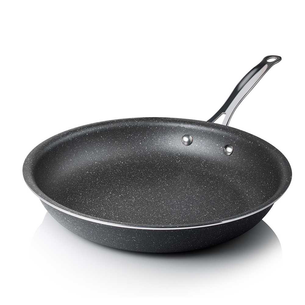 CHEFIO 10 Frying Pan with Lid, Nonstick Fry Pan with Granite