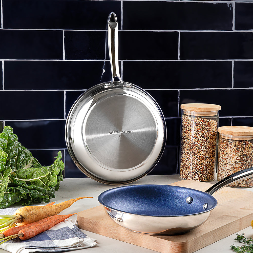 Granitestone Charleston 4 Quart Deep Saute Pan, Navy