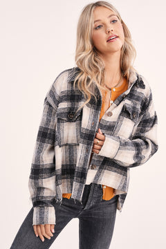 Eldora Flannel Jacket - BLACK