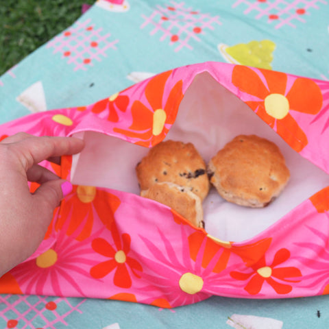 Scones-Wrapped-In-A-Pink-Tea-Towel