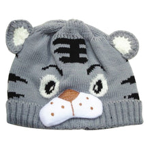 Load image into Gallery viewer, Baby Kids Boys Girls Cute Cartoon Tiger Bonnet Hat Soft Warm Knitted Beanie Cap - shopbabyitems
