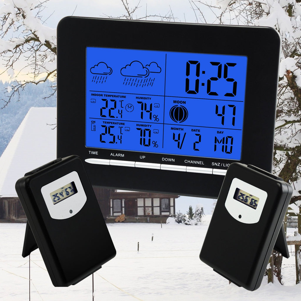 Altijd rook residentie WSTK-853_2S Wireless 2 Sensor Indoor Outdoor Temperature Weather Station DCF  Radio Controlled Clock - Tekcoplus Ltd.