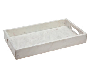 La Cucina White Marble Tray- Small - Aura Home