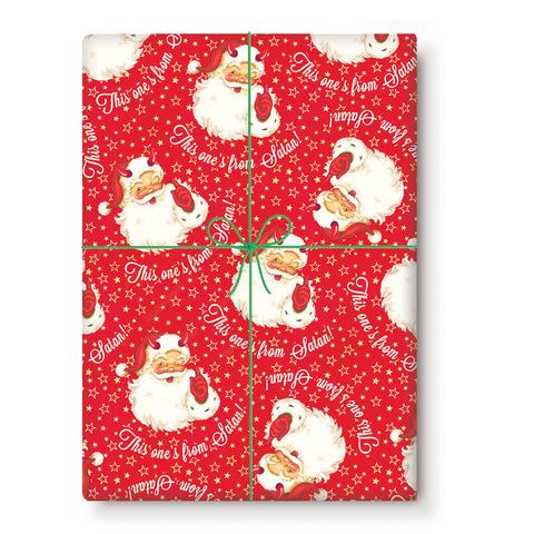 Creepy Santa Is Coming To Town Gift Wrapping Paper – LEARKE