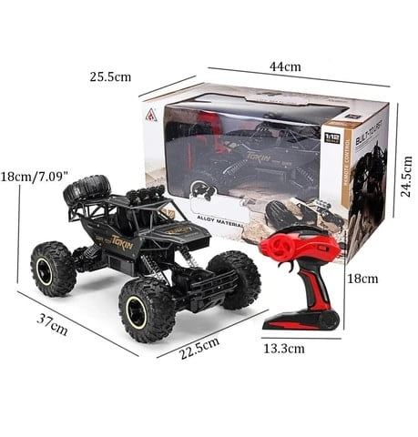 Dimensões do Carro de Controle Remoto 4x4 - Rock Crawler Extreme Off Road Disponível em: www.descontara.com