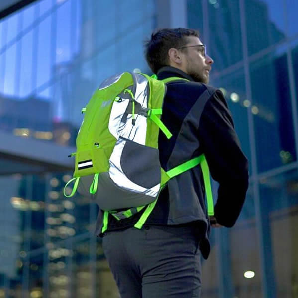 electric scooter bag. reflective backpack