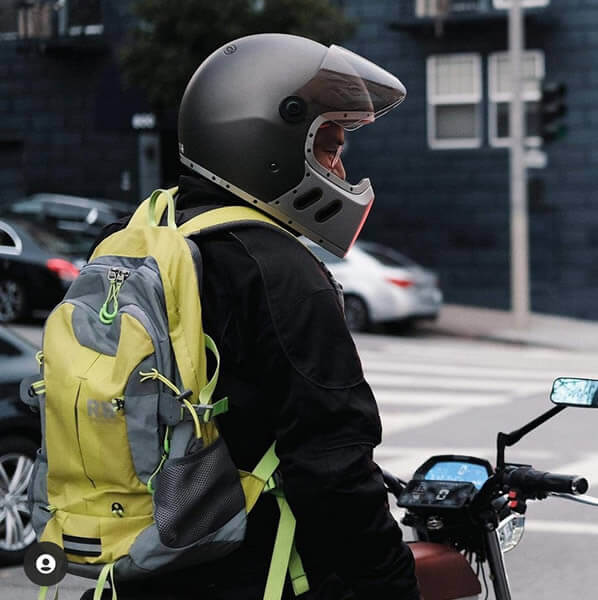 High Visibility, Hi Vis, fluor backpack, hi vis backpack, bike safety, biking safety, safety gear, riderag