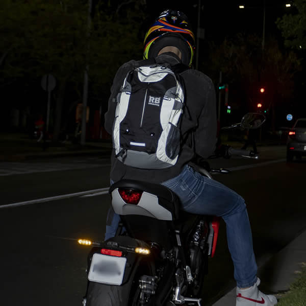 reflective motorcycle backpack