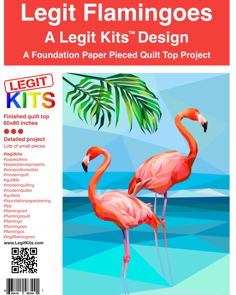 Legit Flamingoes Full Quilt Top Kit – Legit