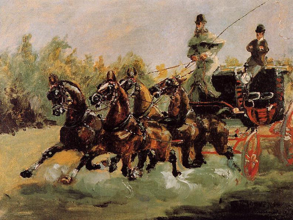 Alphonse de Toulouse-Lautrec Driving His Four-in-Hand Henri de Toulouse-Lautrec (1880)