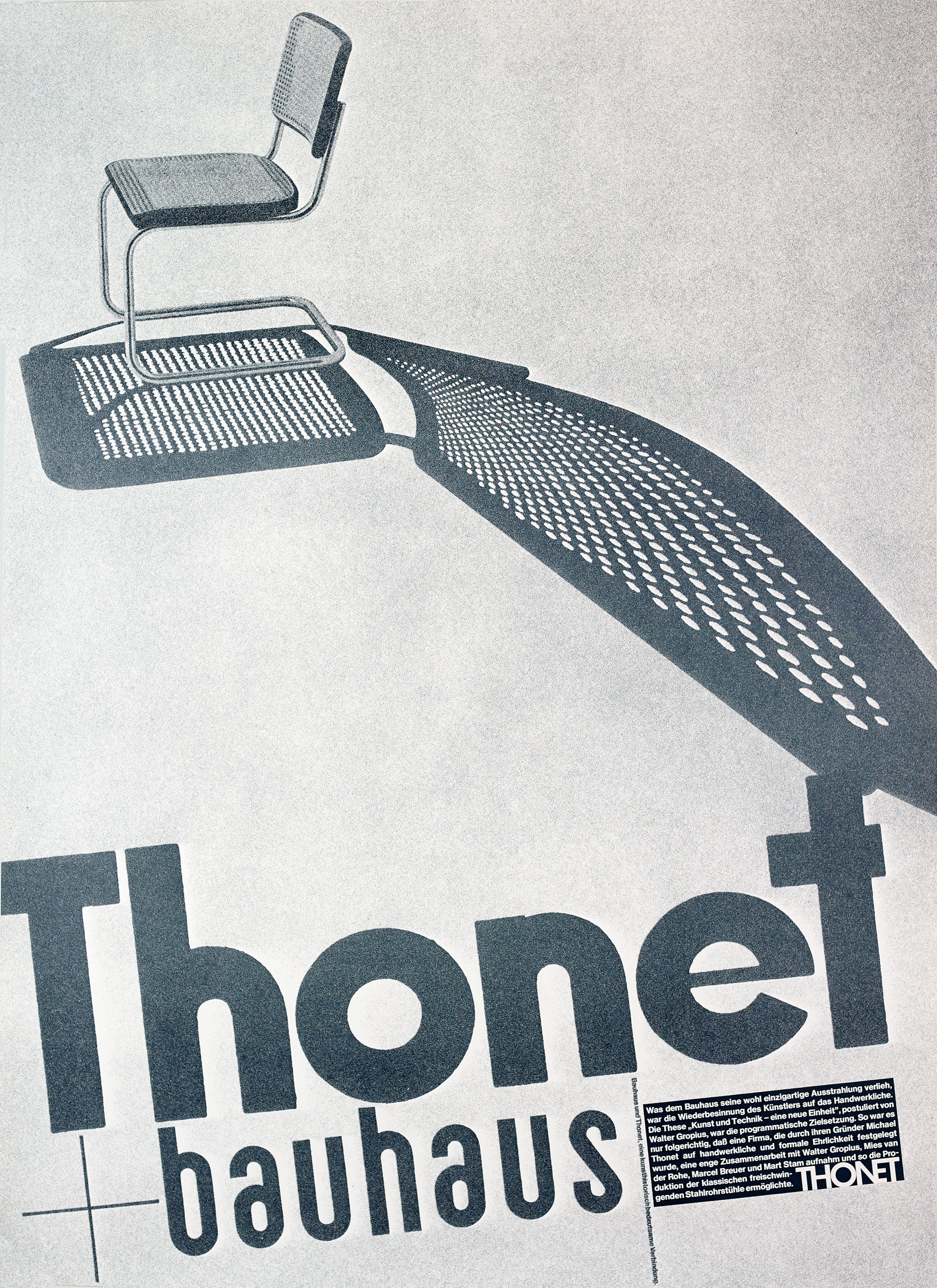 ビンテージ！THONET(トーネット)ドイツ家具 超希少！ポスターbauhaus