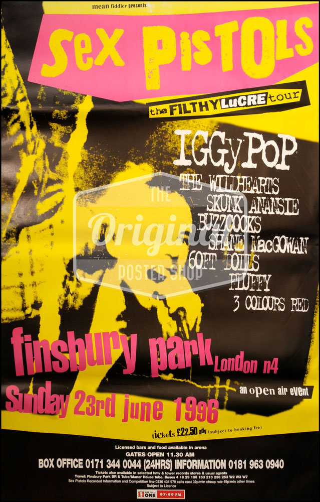 Sex Pistols The Filthy Lucre Tour Poster – Original Poster Shop