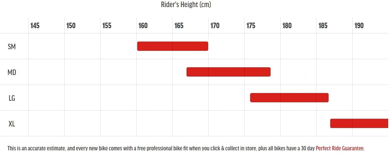 Marin DSX 1 Bike Sizing Chart