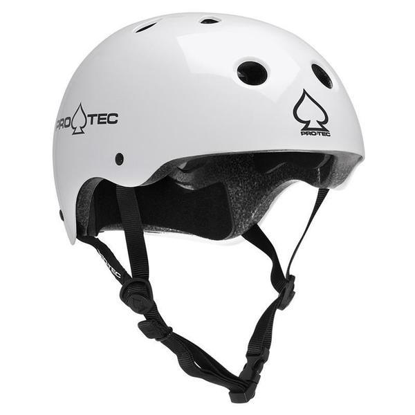 Pro-Tec Classic Cert Helmet Gloss White – 99bikes.co.nz