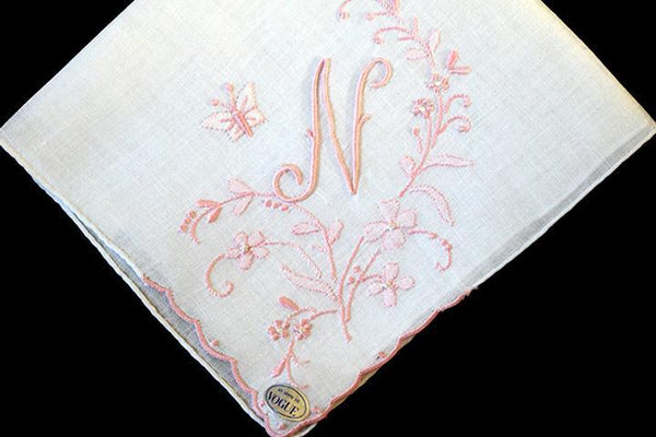 monogrammed linen handkerchiefs