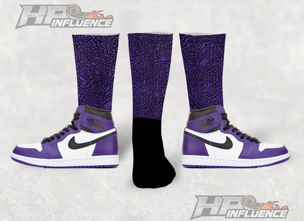 jordan socks purple
