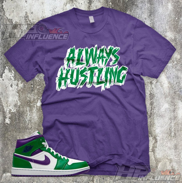 purple and green jordan 1 shirt