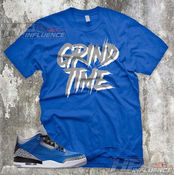 Shirt to Match Air Jordan Retro 5 Blue Suede Sneakers.trust 