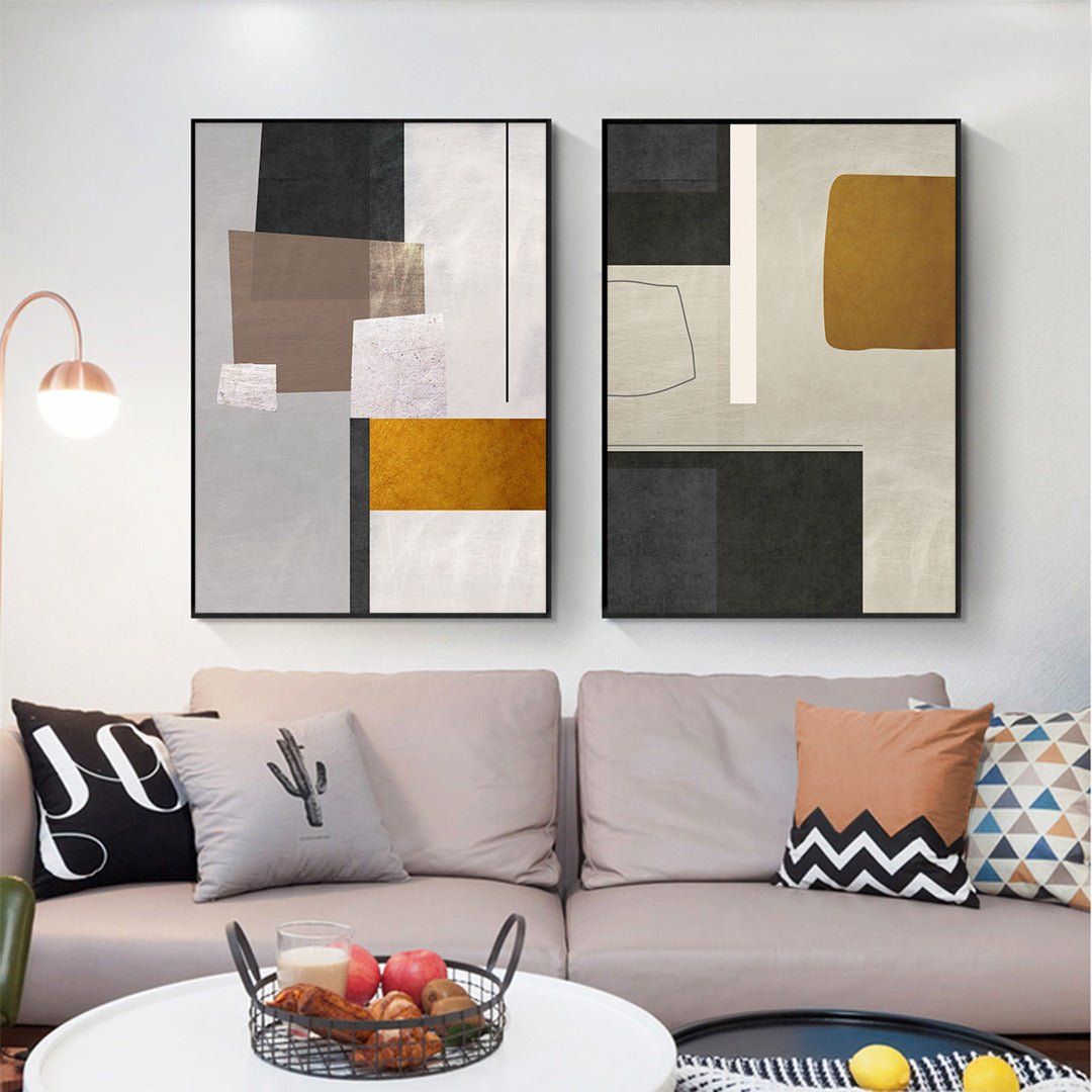 Patterns Canvas - 2-piece Canvas Wall Art - Vybe Interior