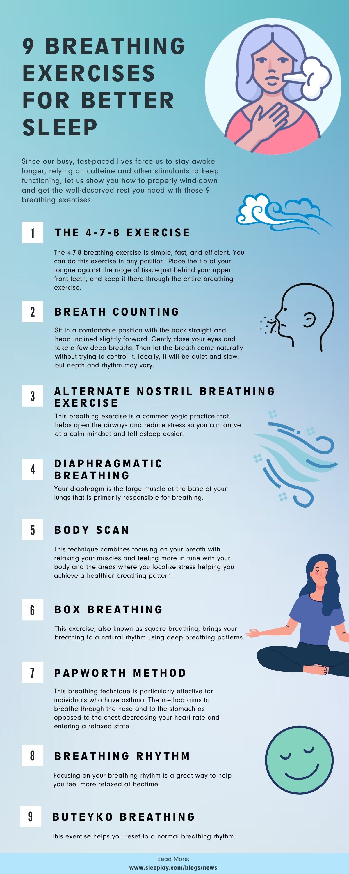 9 Breathing Exercises For Better Sleep – Sleeplay