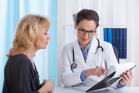 Doctor discussing sleep test results with a patient