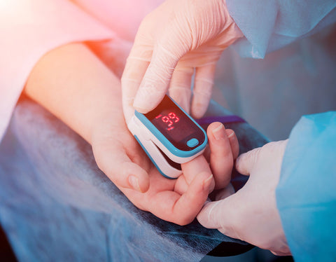 pulse oximeter on a finger