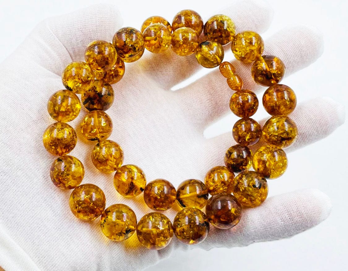 Amber Necklace Natural Amber Bead Necklace pressed Amber Jewelry – Lithuania-Amber
