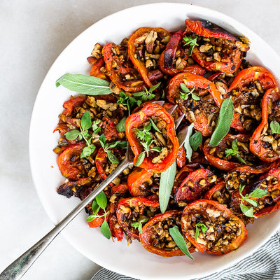 Recipe: Roasted Tomatoes with Savory Pecan Crumble