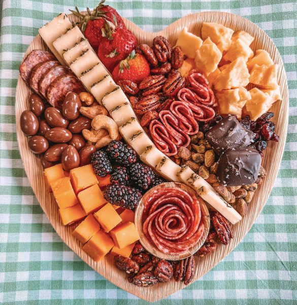 Heart shaped cheese board