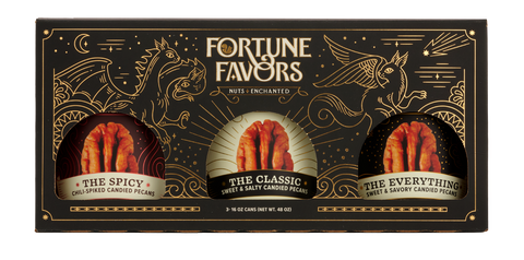 16oz Sampler Gift Pack of Fortune Favors candied pecans