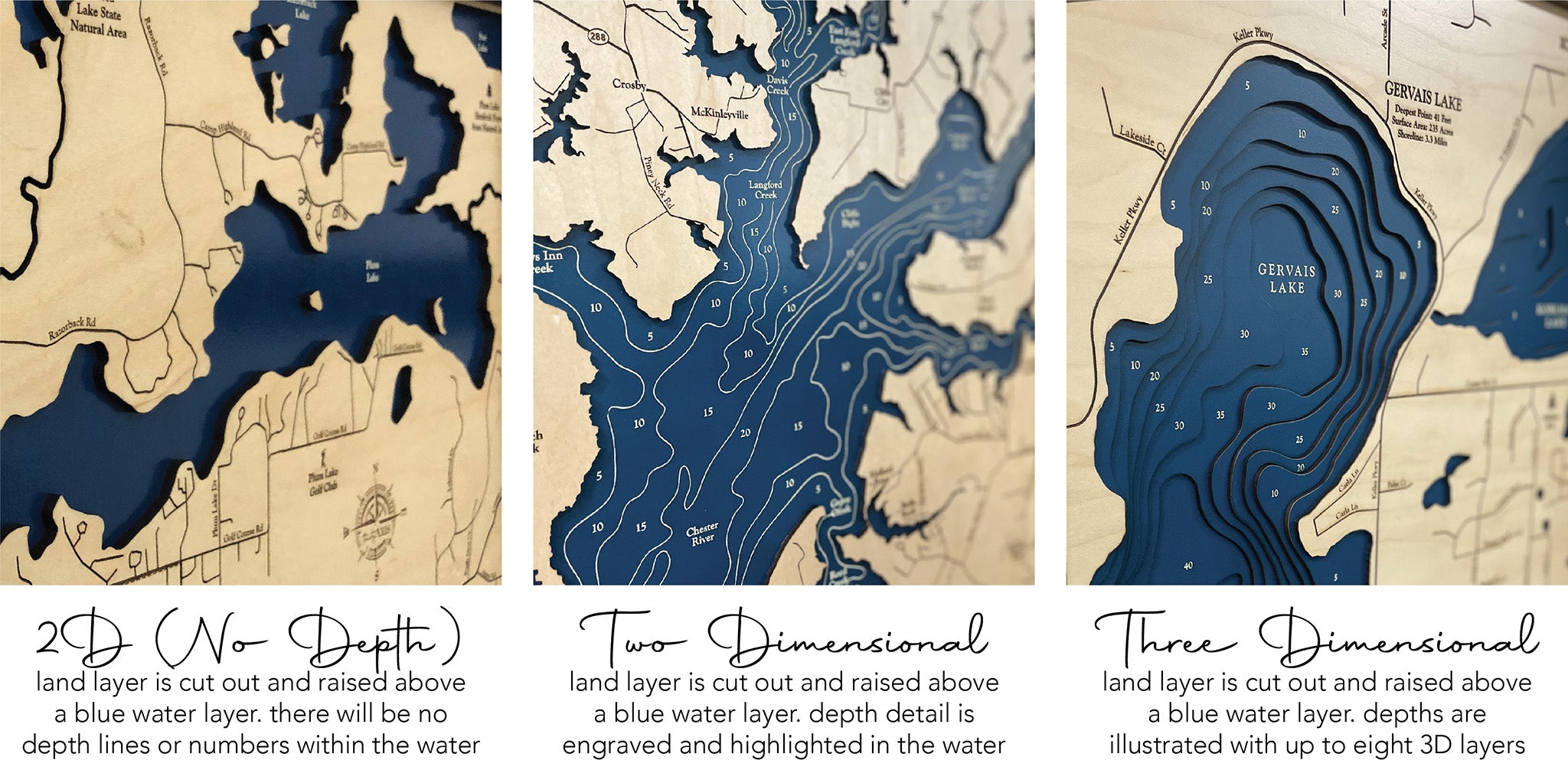 3D Wooden Map Type