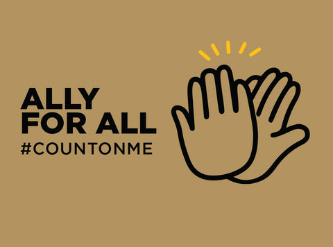 Peet's Ally for All sticker, developed during Pride 2022, making sure all Peetniks know that they have allies when we say You can #countonme
