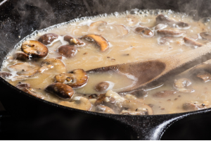 Mushroom gravy is a healthy and delicious addition to Thanksgiving.