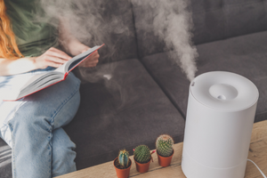 A humidifier can help keep your skin hydrated during dry winters.