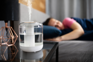 A humidifier can help with good quality sleep.