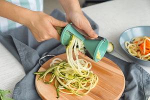 Zucchini noodles make delicious great pad thai.